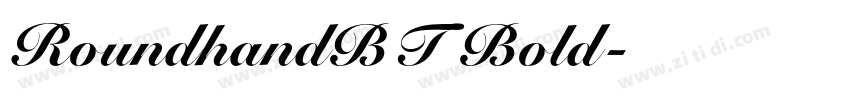 RoundhandBT Bold字体转换